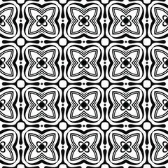 floral seamless pattern background.Geometric ornament for wallpapers and backgrounds. Black and white 

pattern. 