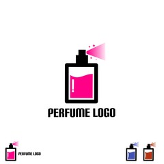 Perfume logo design concept vector