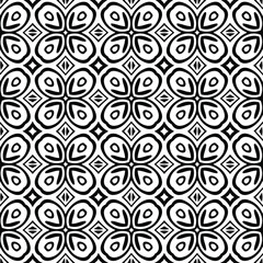 floral seamless pattern background.Geometric ornament for wallpapers and backgrounds. Black and white 

pattern. 