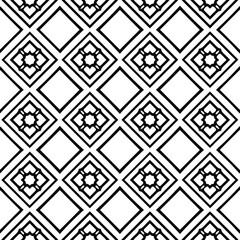 floral seamless pattern background.Geometric ornament for wallpapers and backgrounds. Black and white 

pattern. 