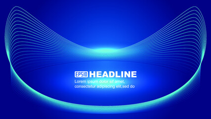 3D technology sense of space sense of the display stand by the blue line