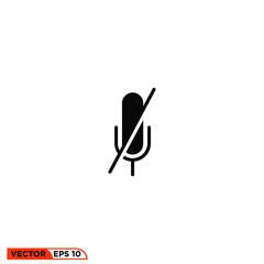 Icon vector graphic of microphone