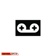 Icon vector graphic of cassette