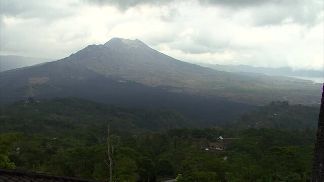 Landscape of Bali, Indonesia in a cloudy day.
