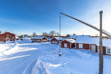 The old town of Gammelstaden in Luleå, northern Sweden