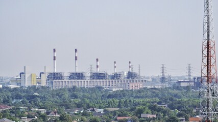 Naklejka premium industrial view in the city