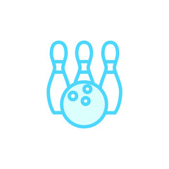 Illustration Vector graphic of bowling icon template