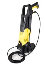 high pressure washer with a jet lance with a cutter for removing dirt. White background, isolate,...