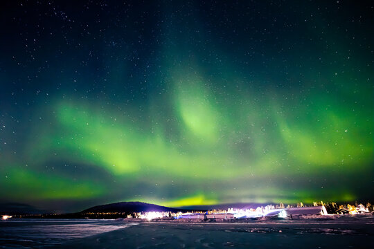 Northern Lights in Jukkasjärvi, northern Sweden © rpbmedia