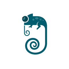 Animal icon vector, Chameleon design illustration