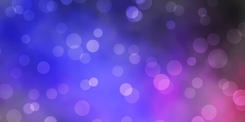 Dark Blue, Red vector pattern with spheres.