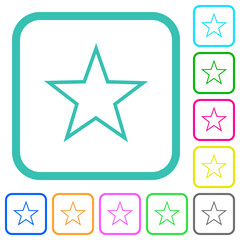 Favorite outline vivid colored flat icons