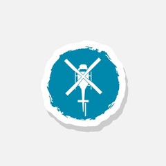 Helicopter icon isolated on gray background