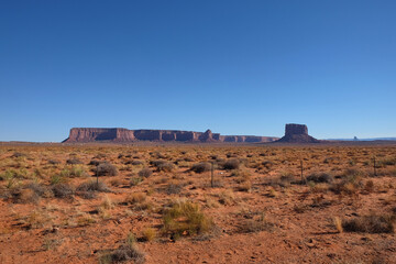 landscape of the mountains of the colorado plateau, monument valley, arizona, usa