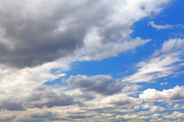 Fototapeta premium Floating clouds in the daytime . Summer cumulus on the sky