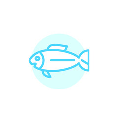 Illustration Vector graphic of fish icon template