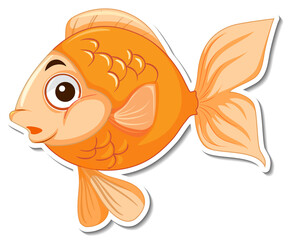 Cute fish sea animal cartoon sticker