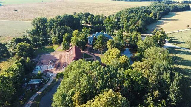 Abgunste manor in Zalenieku parish, Jelgavas region, Latvia, Europe. Manor was built  around 1780, but was burned down during the riots. Reconstruction started after 1908 and was completed in 1931.