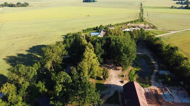 Abgunste manor in Zalenieku parish, Jelgavas region, Latvia, Europe. Manor was built  around 1780, but was burned down during the riots. Reconstruction started after 1908 and was completed in 1931.