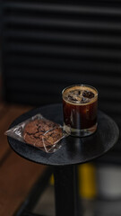 a candle on a table