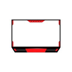 Gaming Overlay vector illustration for gamers, Blue shade Gaming Overlay, stylish Overlay for gamers, Pc games, Mobile games, Live stream Cool overlay.