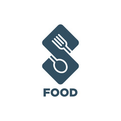 Food logo design with geometry