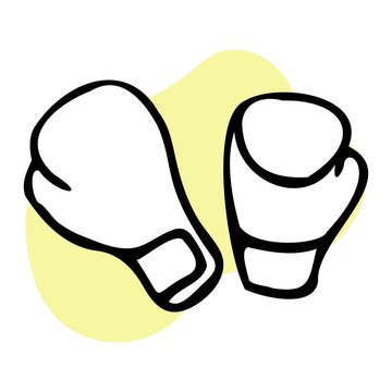 sport icon vector, boxing gloves icon on background