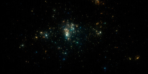 Banner Star field background . Starry outer space background texture . Colorful Starry Night Sky Outer Space background. 3D illustration
