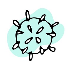 massager simple hand-drawn vector graphic. Anti-cellulite treatments, skin and body care, spa, cosmetology.