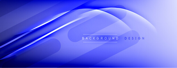 Abstract background - lines composition created with lights and shadows. Technology or business digital template. Trendy simple fluid color gradient abstract background with dynamic
