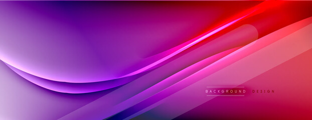 Abstract background - lines composition created with lights and shadows. Technology or business digital template. Trendy simple fluid color gradient abstract background with dynamic