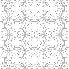 Vector pattern with symmetrical elements . Modern stylish abstract texture. Repeating geometric tiles from 

striped elements.Black and white pattern.