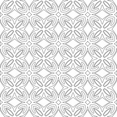 Vector pattern with symmetrical elements . Modern stylish abstract texture. Repeating geometric tiles from 

striped elements.Black and white pattern.