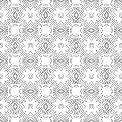 Vector pattern with symmetrical elements . Modern stylish abstract texture. Repeating geometric tiles from 

striped elements.Black and white pattern.
