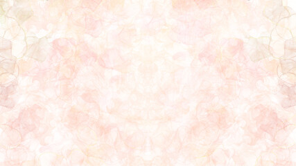水彩アルコールインクの背景素材　ピーチティー　ピンク白ベージュ色　