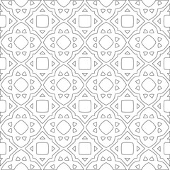 Vector pattern with symmetrical elements . Modern stylish abstract texture. Repeating geometric tiles from 

striped elements.Black and white pattern.