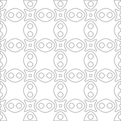 Vector pattern with symmetrical elements . Modern stylish abstract texture. Repeating geometric tiles from 

striped elements.Black and white pattern.
