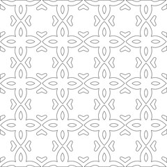 Vector pattern with symmetrical elements . Modern stylish abstract texture. Repeating geometric tiles from 

striped elements.Black and white pattern.