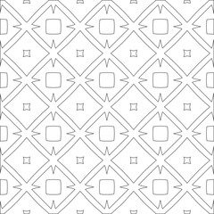 Vector pattern with symmetrical elements . Modern stylish abstract texture. Repeating geometric tiles from 

striped elements.Black and white pattern.