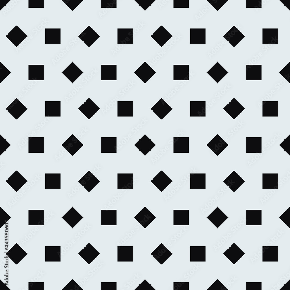 Poster Squares and rhombs pattern. Vector simple shapes on white background.