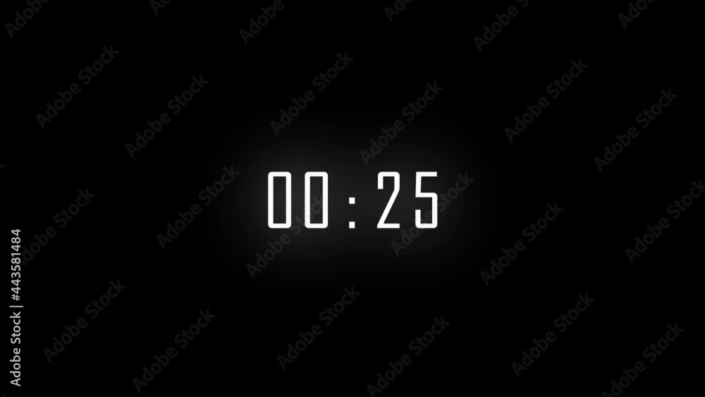 Poster countdown from 30, simple white timer
