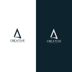 Letter A logo concept icon template
