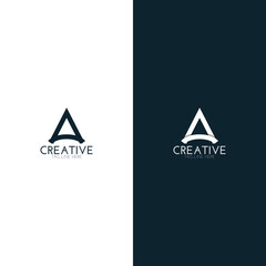 PrinLetter A logo concept icon templatet