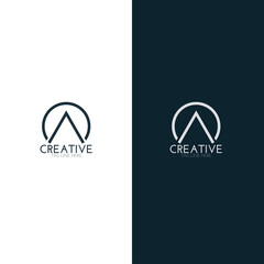 A and O Abstract Vector Logo Design Template Combination. Creative Concept Icons Ikon