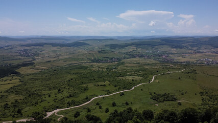 Fototapeta premium Green Fields Aerial View
