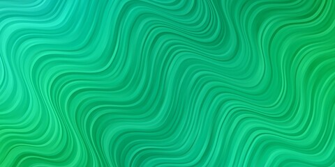 Fototapeta premium Light Green vector background with curved lines.