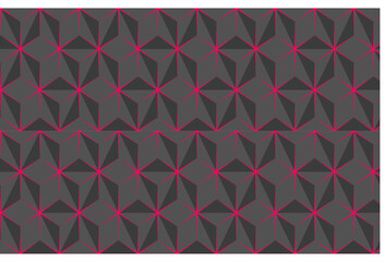 Gray geometric triangle with yellow background, geometric pattern for three-dimensional work and background image ,black and yellow geometric vector