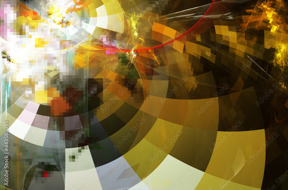 Poster technological textured background. fractal graphics. science and technology concept.