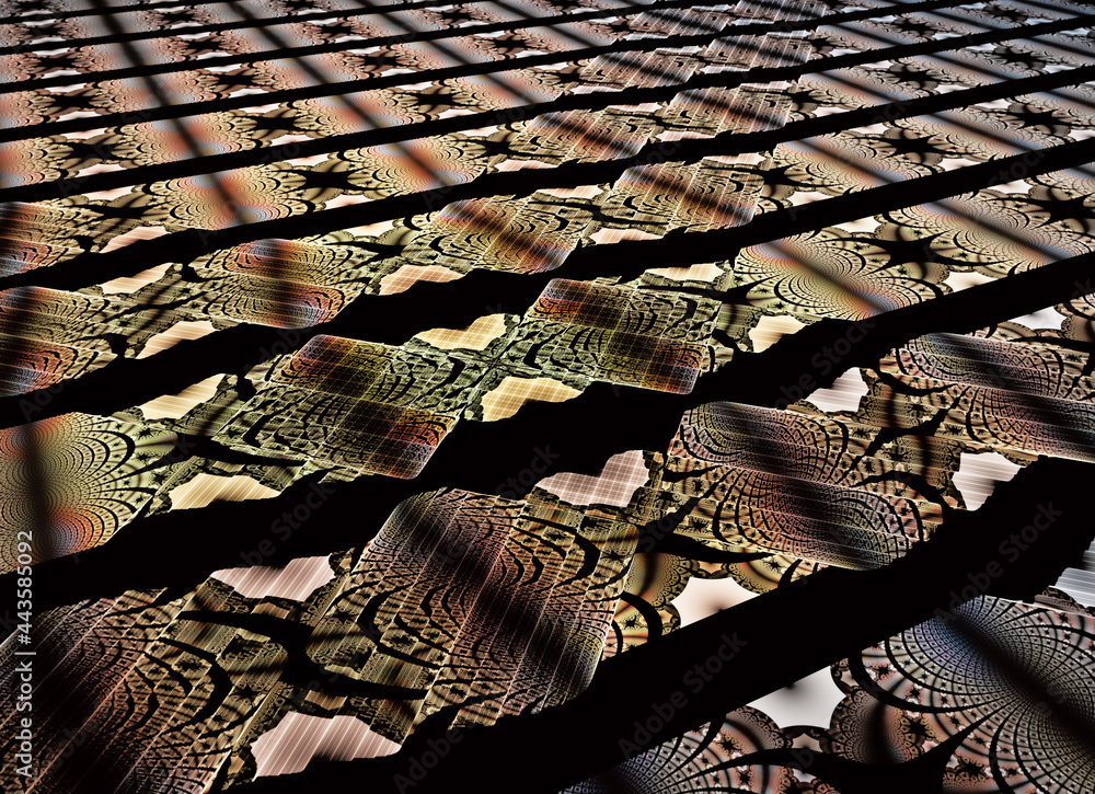 Poster abstract color dynamic background with lighting effect. fractal wavy. fractal art