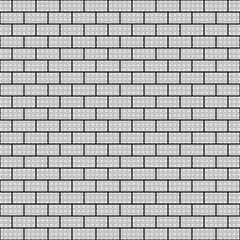 Transparent brick wall background. Outline and line isolated vector illustration.